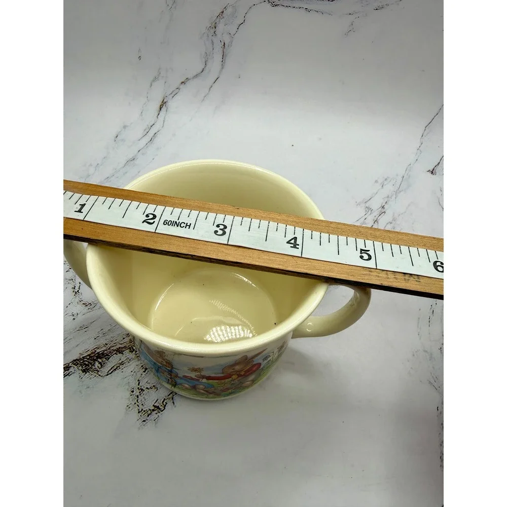 Royal Doulton Bunnykins 2pc Set Two‎ Handled Mug and 8in Plate Fine Bone China
